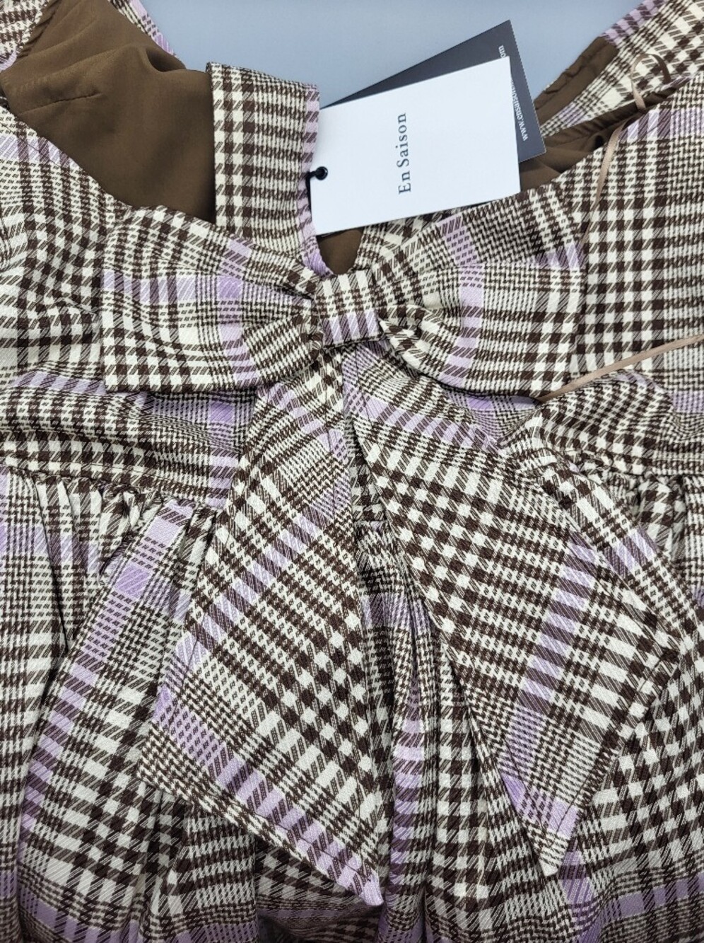 En Saison Charleigh Plaid Drop Waist Mini Dress - Picture 12 of 12